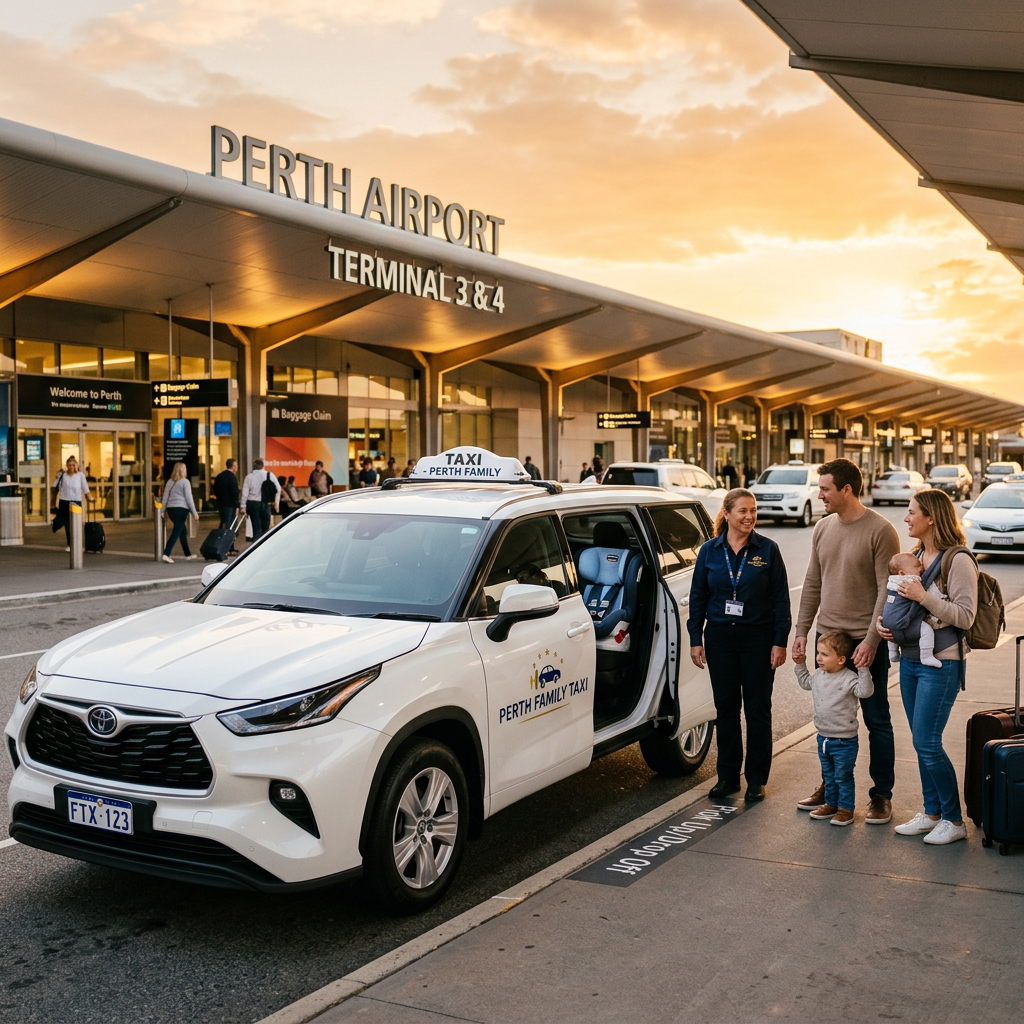 Baby seat taxi at Perth Airport