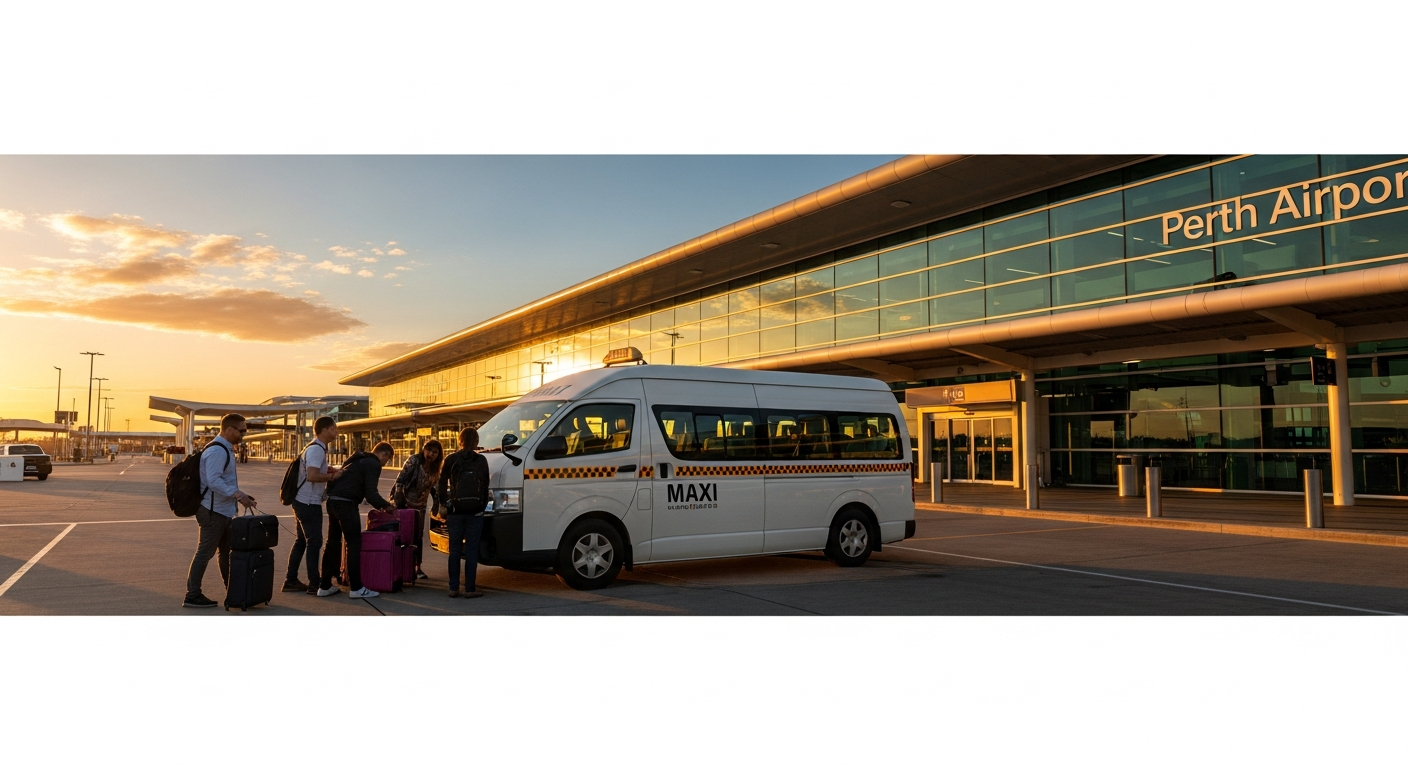 Maxi taxi at Perth Airport